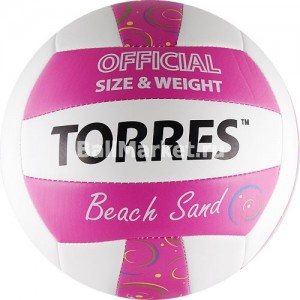 Мяч волейбольный TORRES Beach Sand Pink цв.белый-розовый-мультикол.р.5