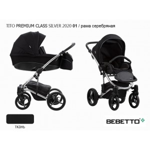 Детская коляска 2 в 1 Bebetto Tito Premium Class SILVER 2020_01_SILVER