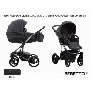 Детская коляска 2 в 1 Bebetto Tito Premium Class DARK 2020_01_DARK