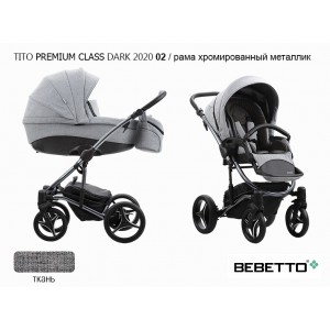 Детская коляска 2 в 1 Bebetto Tito Premium Class DARK 2020_02_DARK