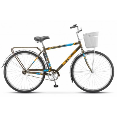 Велосипед Stels 28" Navigator 300 Gent с корзиной 1-ск серый р.20