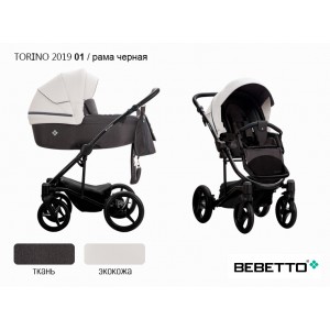 Детская коляска 2 в 1 Bebetto Torino 2019 (экокожа+ткань)_01_CZM