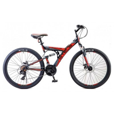Велосипед горный Stels 26" Focus MD 21-ск черный-красный р.18 2-х подвес