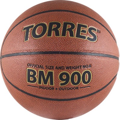 Мяч баскетбольный TORRES BM900 цв.темнооранжевый-черный р.5