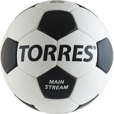 Мяч футбольный TORRES Main Stream цв.белый-черный р.4