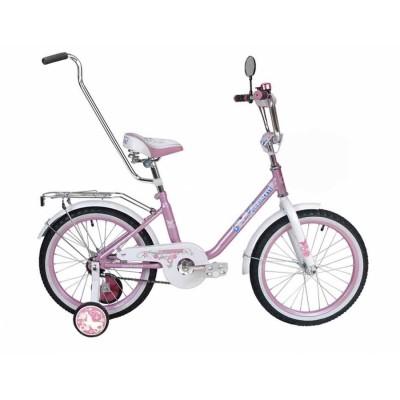 Велосипед детский Black Aqua 12" Princess с ручкой 1-ск розовый-белый