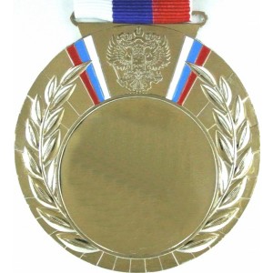 Медаль MD Rus.80 с лентой   S 80мм