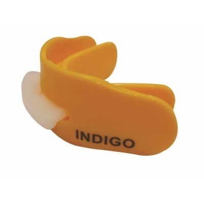 Капа 2 челюстная Indigo термопластик в контейнере цв.оранжевый