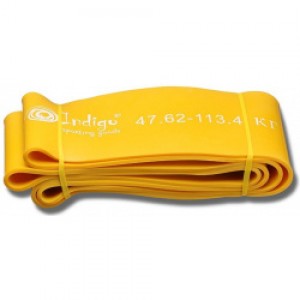 Эспандер резиновая петля сопротивления Кроссфит Indigo 208*1,3см желтый