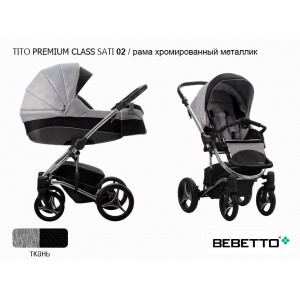 Детская коляска 2 в 1 Bebetto Tito Premium Class SATI_02_CHR