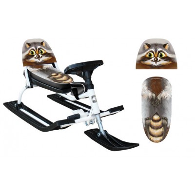 Снегокат Comfort Animals Енот со складной спинкой 2 шт.