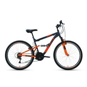 Велосипед горный Forward 26" Altair MTB FS 1.0 18-ск серый-оранжевый р.16 2-х подвес (2019-2020)