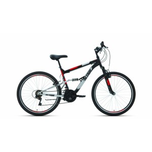 Велосипед горный Forward 26" Altair MTB FS 1.0 18-ск черный-красный р.16 2-х подвес (2019-2020)