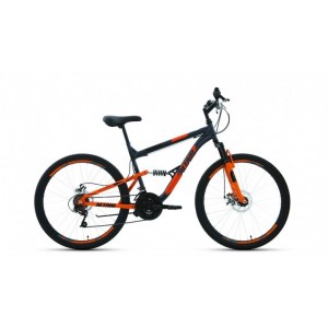 Велосипед горный Forward 26" Altair MTB FS 2.0 disc 18-ск серый-оранжевый р.16 2-х подвес(2019-2020)