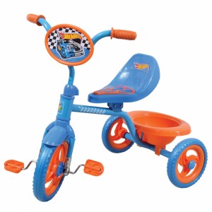 Велосипед 3-х колесный Hot Wheels 10"/8" синий-оранжевый 1шт/в сборе